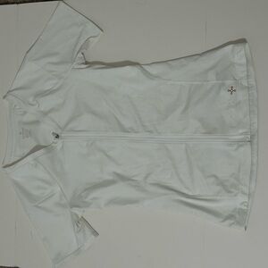 NWT! Tommie Copper | Full-Zip Shoulder & Back Support Shirt | White | L
